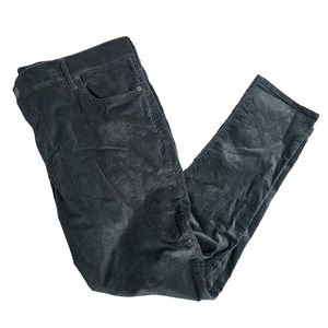Express Dark Army Green Stretch Corduroy Mid Rise Pant Legging - 18L